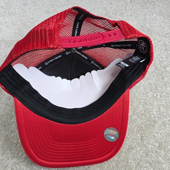 47 Trucker Washington Nationals Hat One Size Red  2019 World Series Champs - Picture 5 of 5